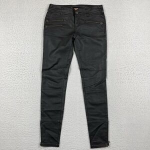 Free People Pants‎ Womens 0 Faux Leather Moto Biker City Slacks Minimalist Boho